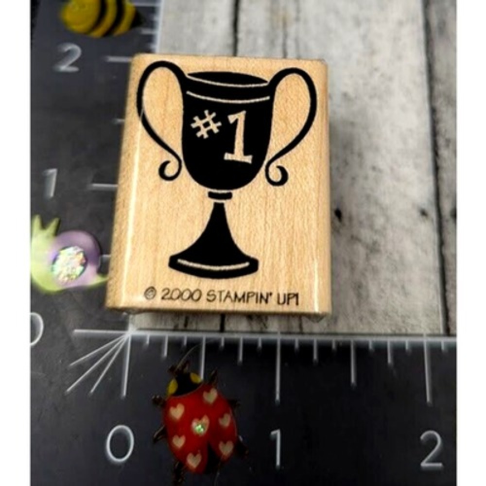 Stampin' Up! #1 Trophy Prize 2000 Rubber Stamp Wood #A63